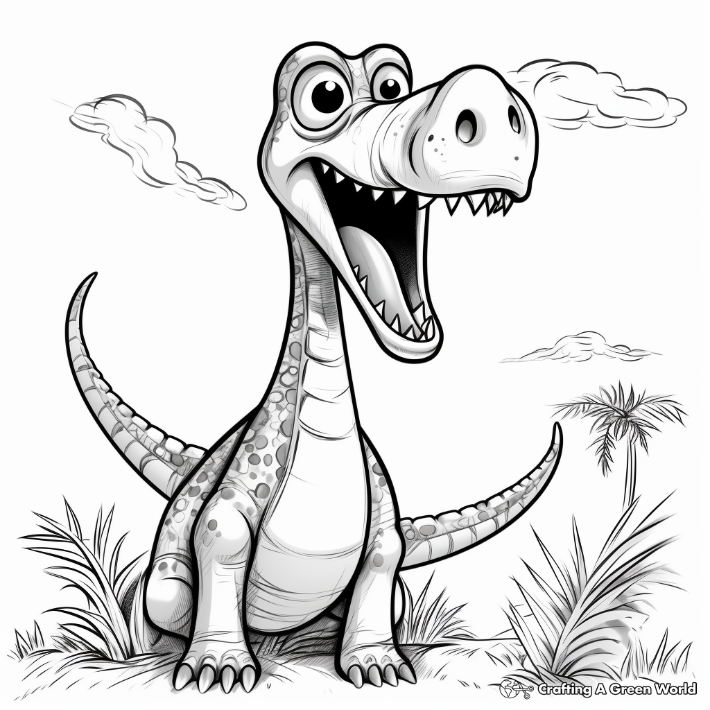 Baby Brachiosaurus Coloring Pages 1