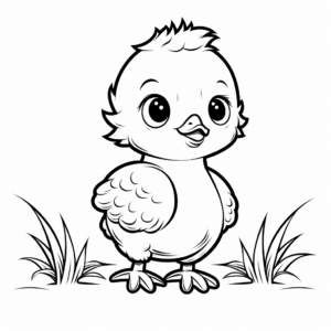 Baby Chick Coloring Pages 1