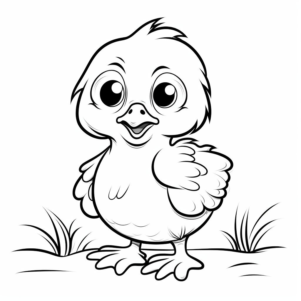 Baby Chick Coloring Pages 2