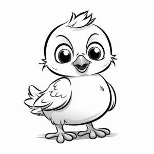 Baby Chick Coloring Pages for Preschoolers 1