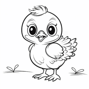 Baby Chick Coloring Pages for Preschoolers 2