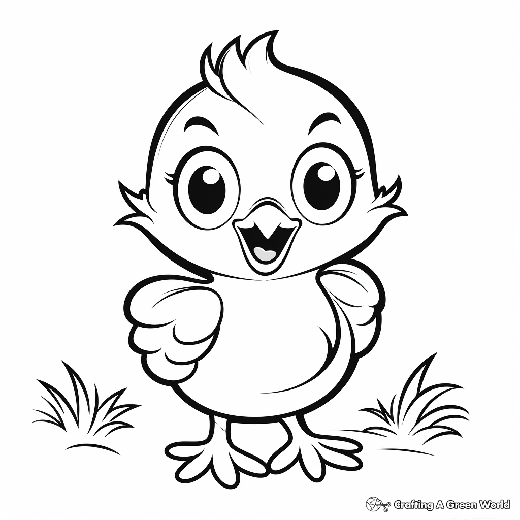 Baby Chick Coloring Pages for Preschoolers 4