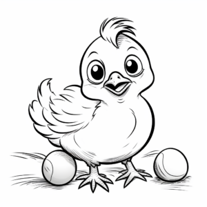 Baby Chick Just Hatched Coloring Sheets 1