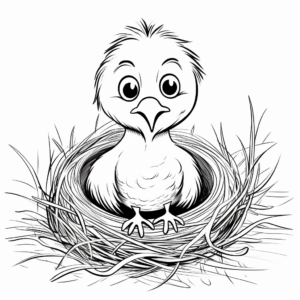 Baby Chick Just Hatched Coloring Sheets 2