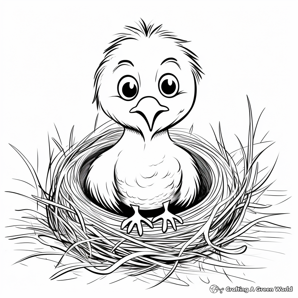 Baby Chick Just Hatched Coloring Sheets 2