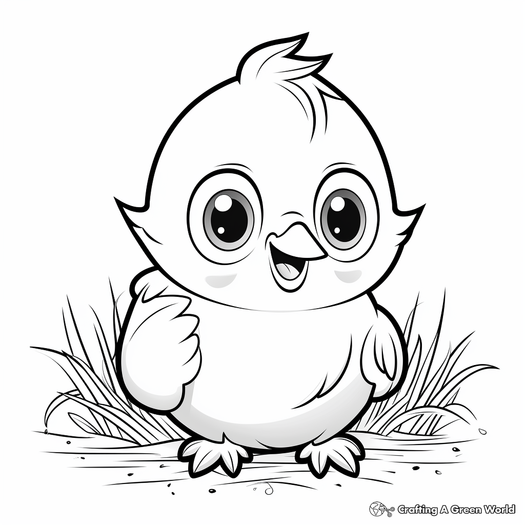 Baby Chick Just Hatched Coloring Sheets 3