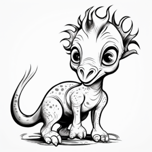 Baby Corythosaurus Coloring Pages 1