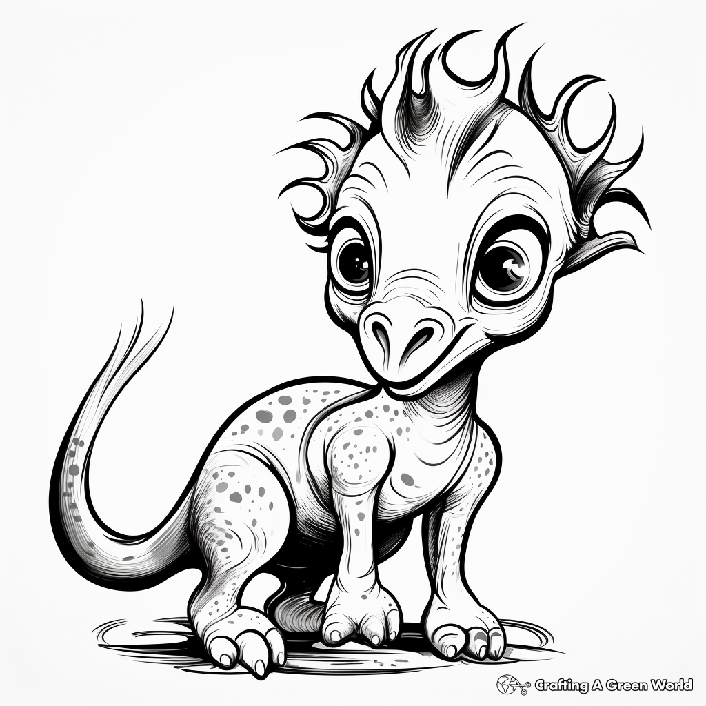 Baby Corythosaurus Coloring Pages 1