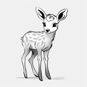 Baby Deer with Spots Coloring Pages 2