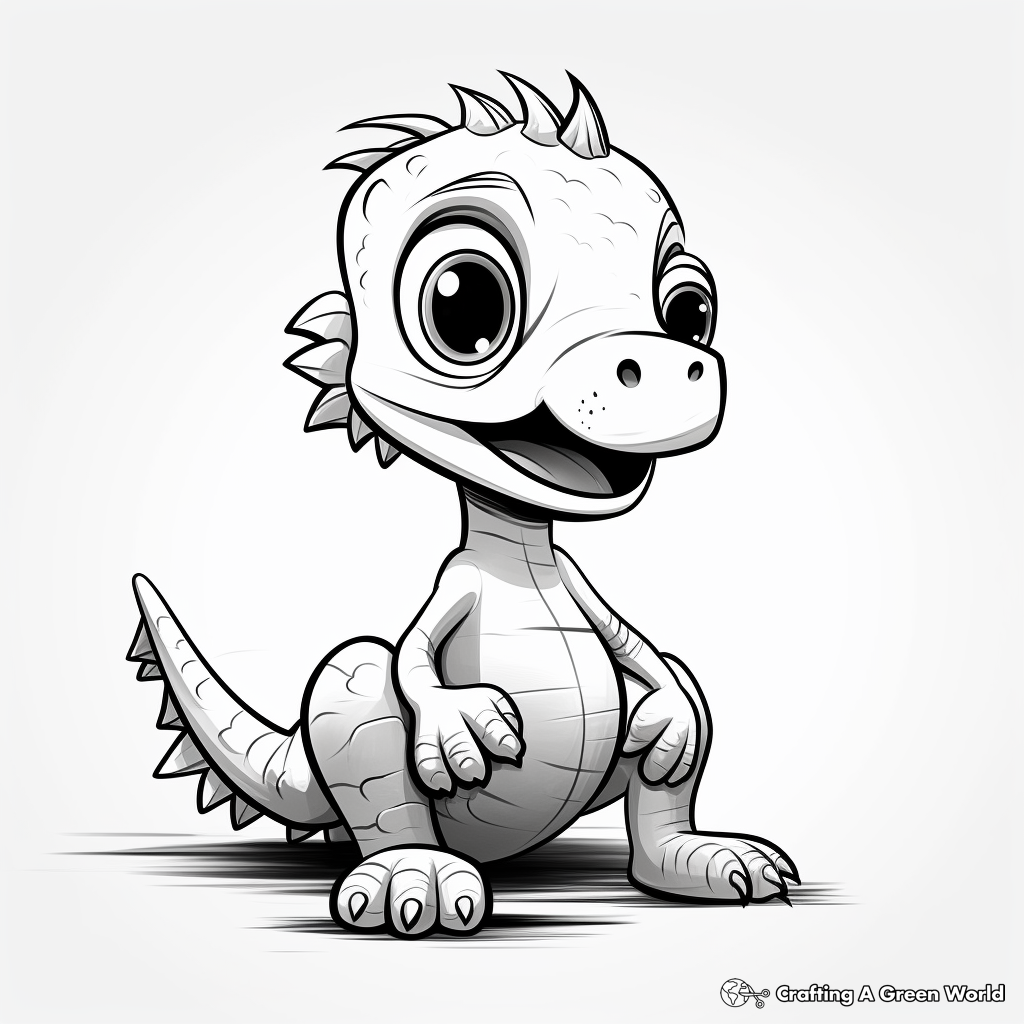 Baby Deinonychus Coloring Pages for Toddlers 1