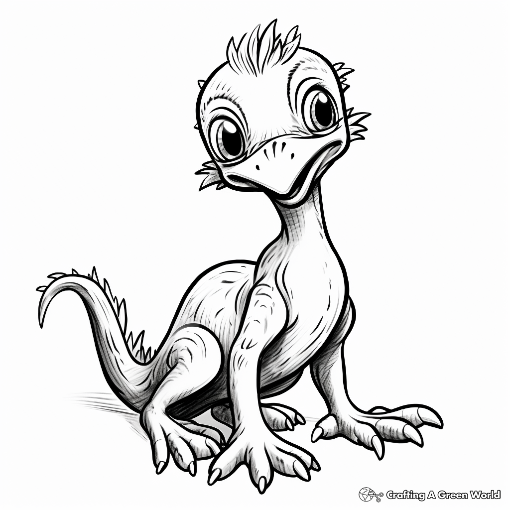 Baby Deinonychus Coloring Pages for Toddlers 2