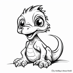 Baby Deinonychus Coloring Pages for Toddlers 3