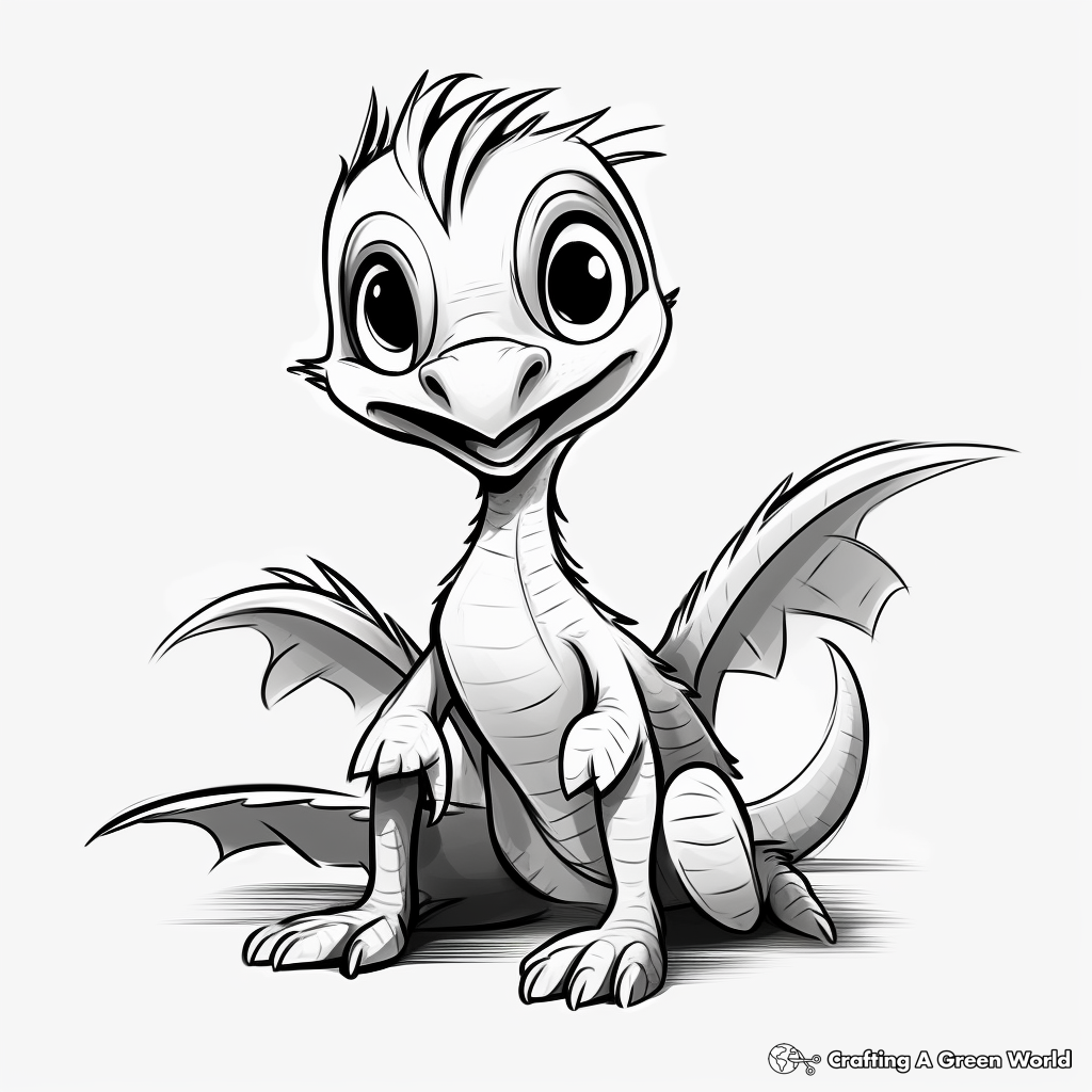 Baby Deinonychus Coloring Pages for Toddlers 4