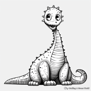 Baby Diplodocus Coloring Pages for Kids 3