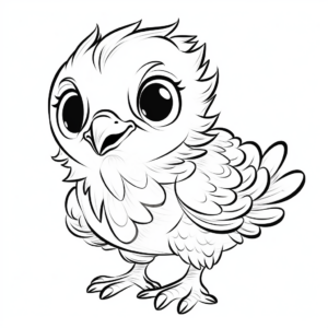 Baby Dove (Squab) Coloring Pages for Children 3