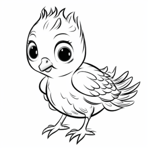 Baby Dove (Squab) Coloring Pages for Children 4