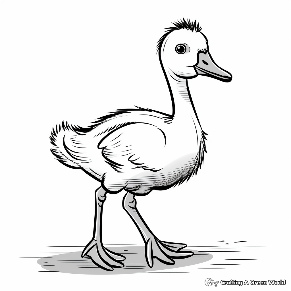 Baby Flamingo Coloring Pages for Children 1