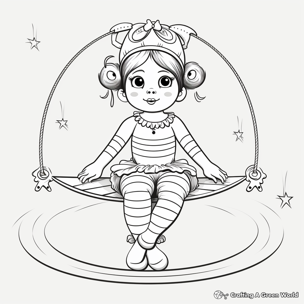 Baby Girl Circus Monkey Coloring Pages 2