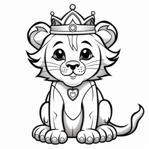 Baby Lion Cub Coloring Pages: King of the Jungle 1