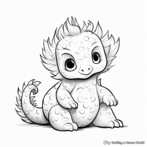 Baby Pachycephalosaurus Just Hatched Coloring Pages 1
