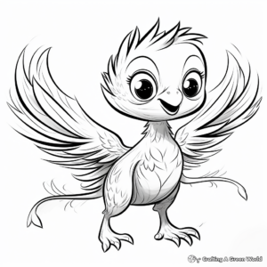 Baby Pyroraptor and Mother Coloring Pages 3