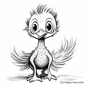 Baby Pyroraptor and Mother Coloring Pages 4