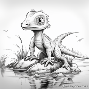 Baby Suchomimus Hatchling Coloring Pages 2