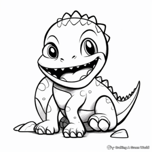 Baby T Rex Coloring Pages for Children 1