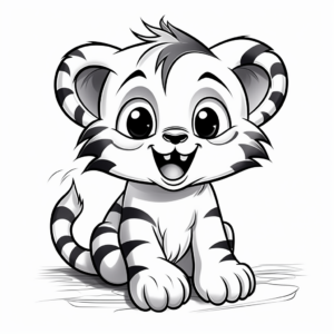 Baby Tiger’s First Roar Coloring Pages 3