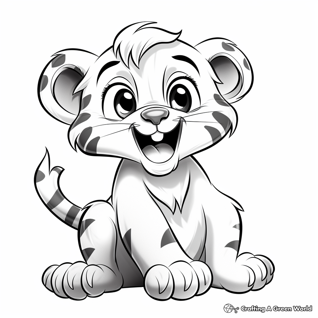 Baby Tiger’s First Roar Coloring Pages 2