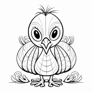 Baby Turkey Chick Coloring Pages 1