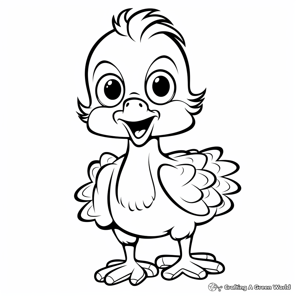 Baby Turkey Chick Coloring Pages 4