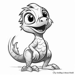 Baby Utahraptor Coloring Pages for Children 2
