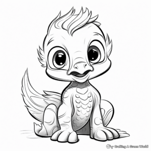 Baby Utahraptor Coloring Pages for Children 3