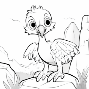 Baby Vulture Coloring Pages for Children 1