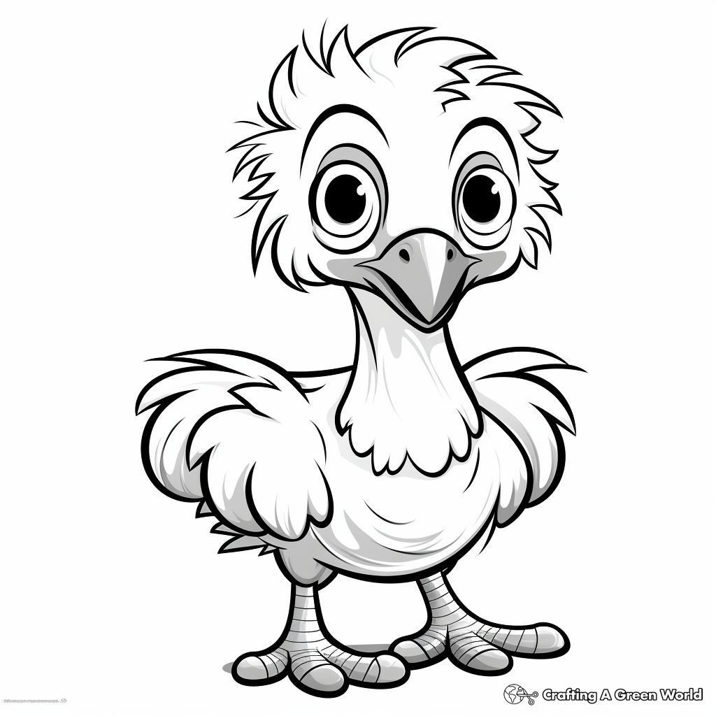Baby Vulture Coloring Pages for Children 2
