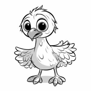 Baby Vulture Coloring Pages for Children 4