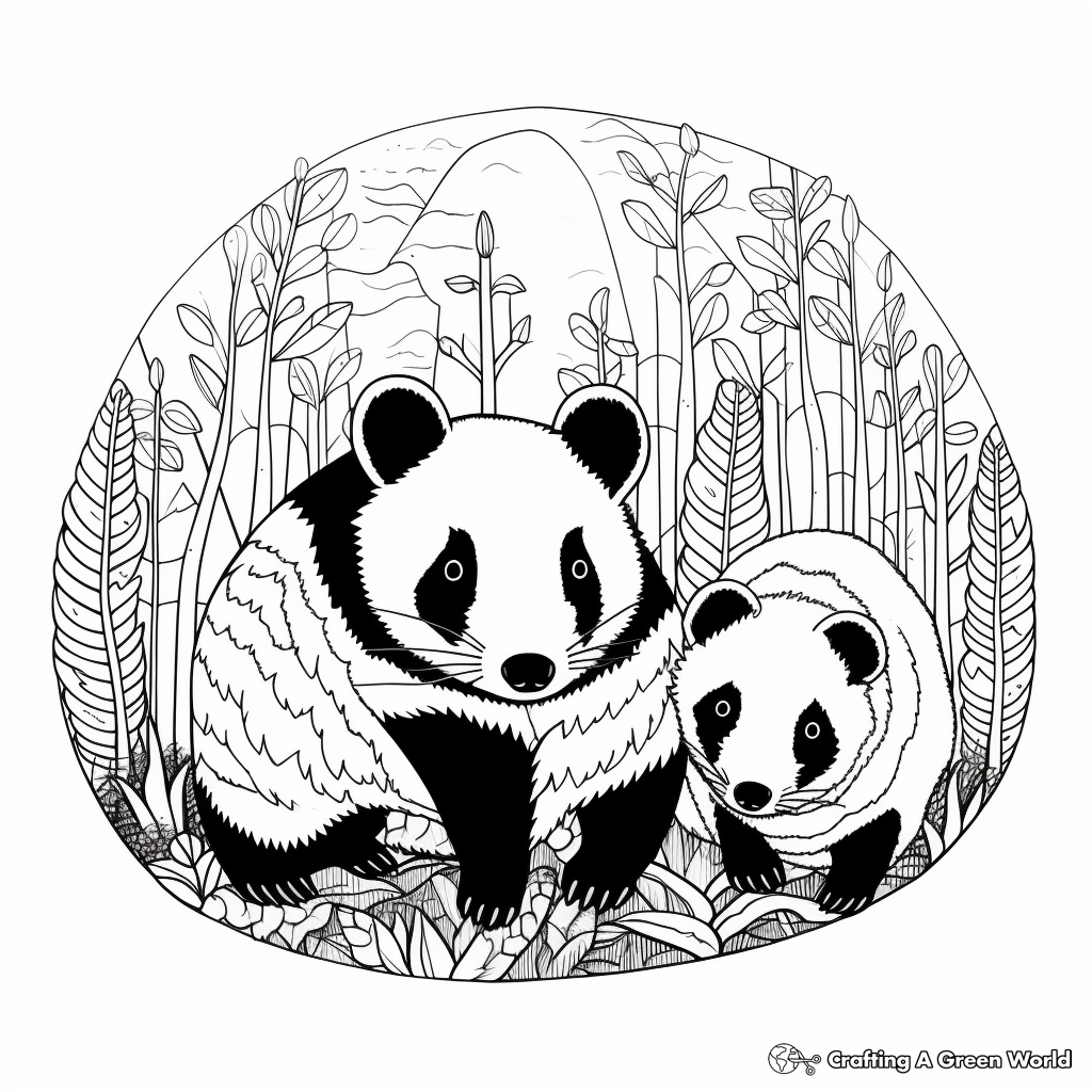 Badger and Fox: Friendship-Themed Coloring Pages 1
