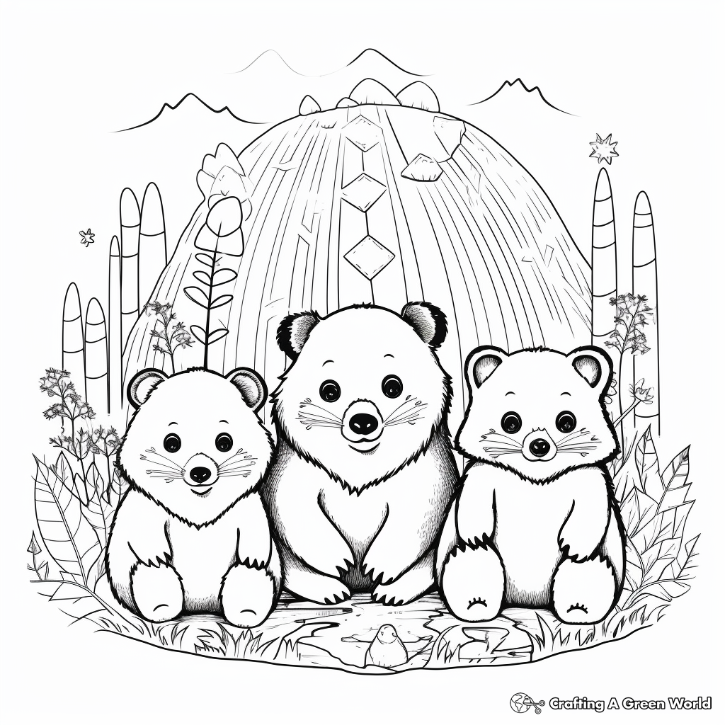 Badger and Fox: Friendship-Themed Coloring Pages 2
