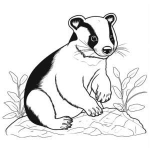 Badger and Friends: Woodland Creatures Coloring Pages 1