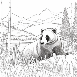 Badger Habitat Coloring Pages: From Forest to Plains 1