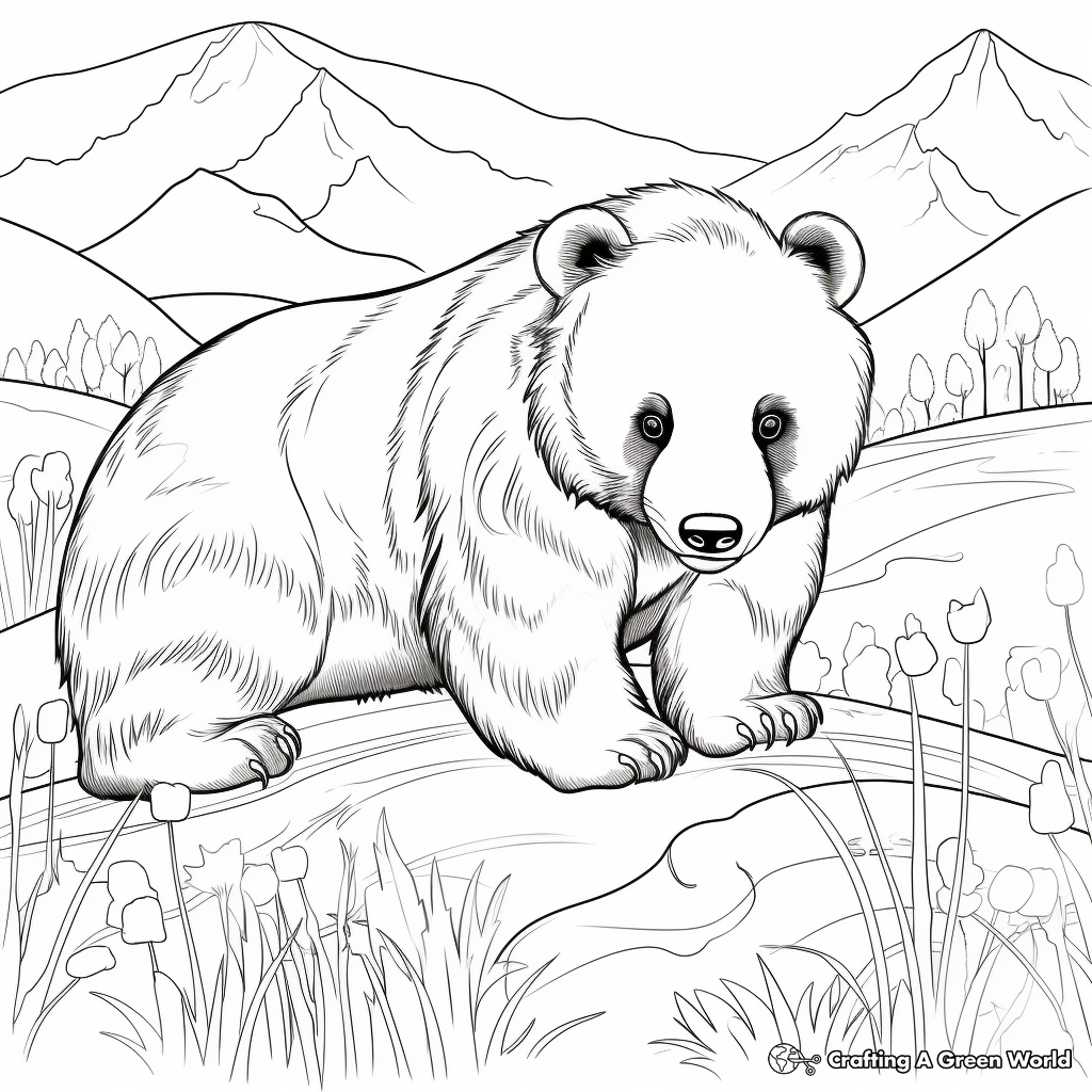 Badger Habitat Coloring Pages: From Forest to Plains 4