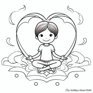 Balancing Heart Chakra Coloring Sheets 2