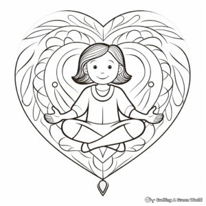 Balancing Heart Chakra Coloring Sheets 4