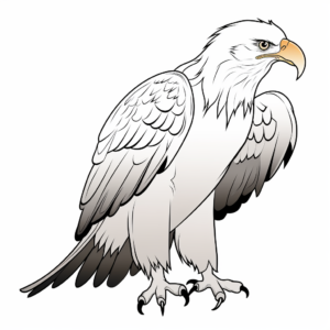 Bald Eagle with its Prey Coloring Page 2