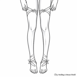 Ballerina Feet Coloring Pages 1