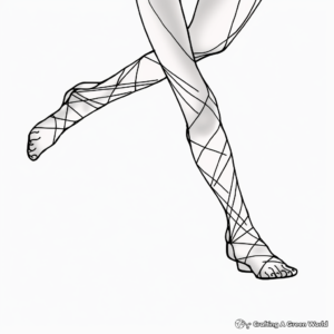 Ballerina Feet Coloring Pages 2