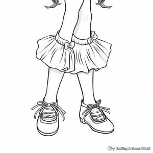 Ballerina Feet Coloring Pages 3