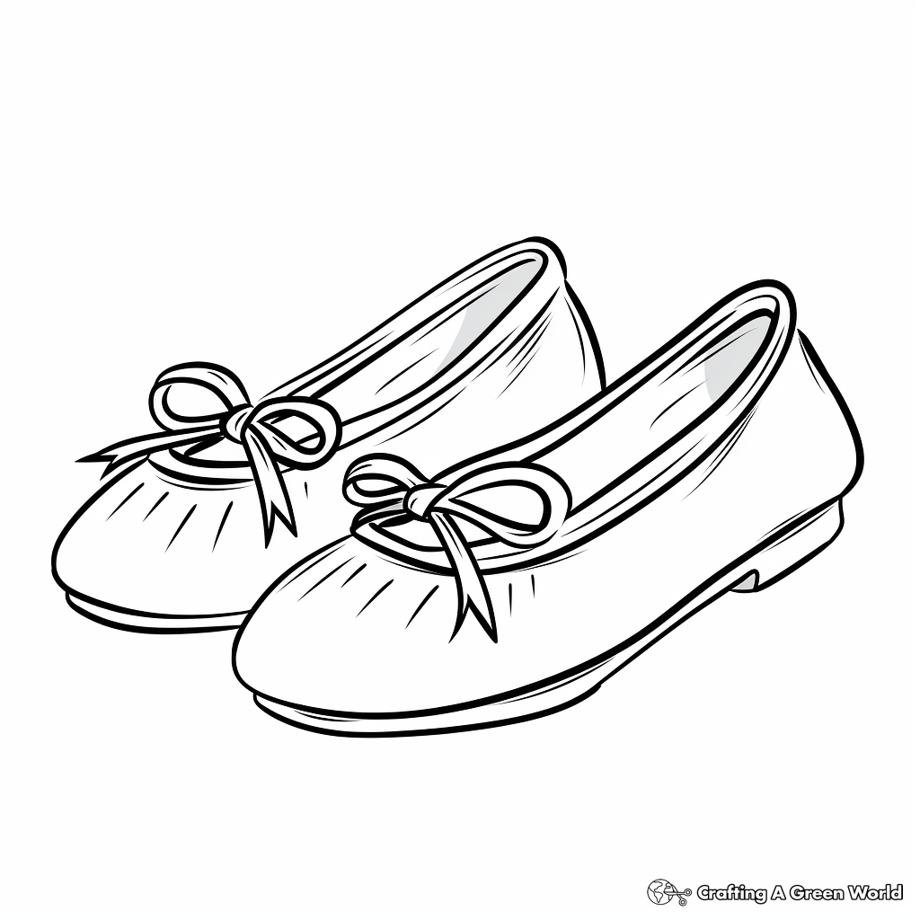 Ballet Slipper Coloring Pages for Kids 4