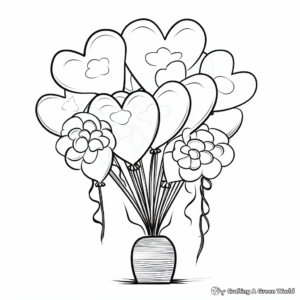 Balloon Bouquet Coloring Pages 3